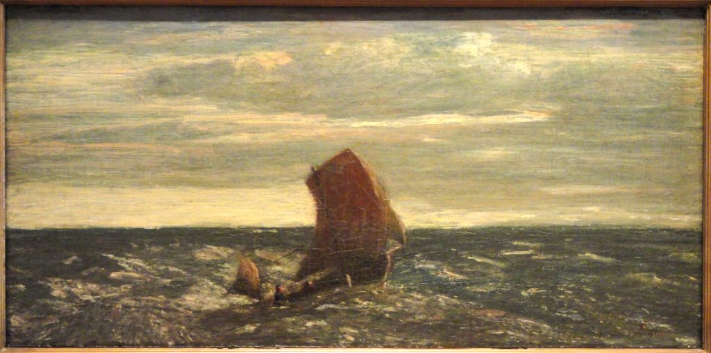Homeward Bound, Albert Pinkham Ryder, c. 1893-1894, oil on canvas mounted on wood panel - Phillips Collection